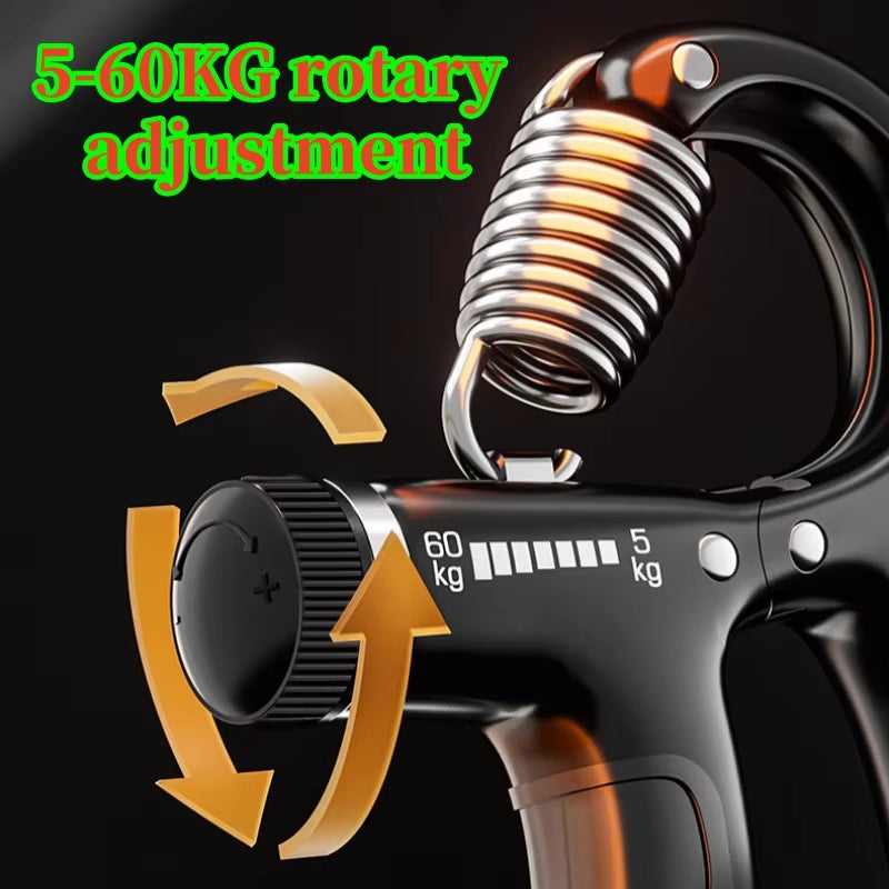 Adjustable Hand Grip Strengthener (5-60Kg) with Counter - Forearm and Wrist Exerciser for Muscle Development