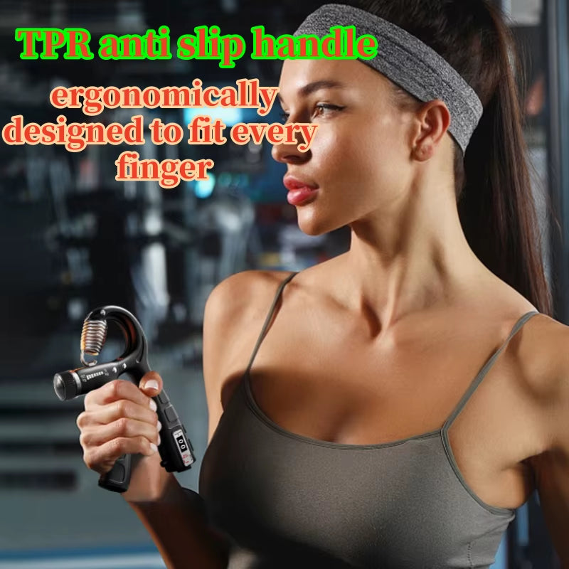Adjustable Hand Grip Strengthener (5-60Kg) with Counter - Forearm and Wrist Exerciser for Muscle Development